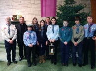 The Isle of Man group with the International Peace Light in St Helens