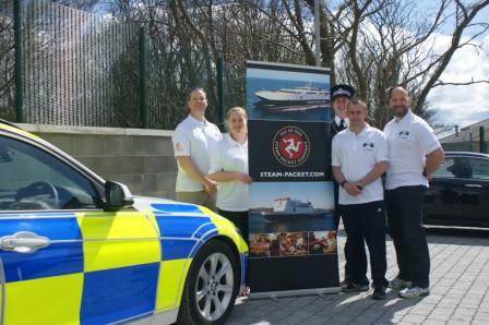 Isle of Man Constabulary team members (from left) Quentin De Backer, Kelly Wilkinson, David Baker, Carl Woods and Graham Corran