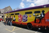 Living Hope Community Church members Matthew Mosley, Adrian Porter and Duncan Baker with the Youth Bus