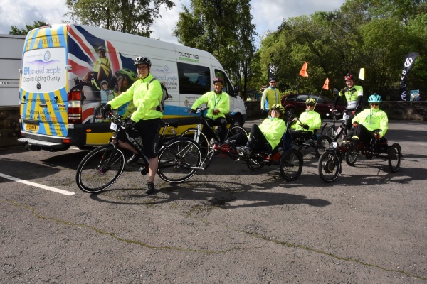 Some of the EMpowered cyclists at a recent cycling event in the UK