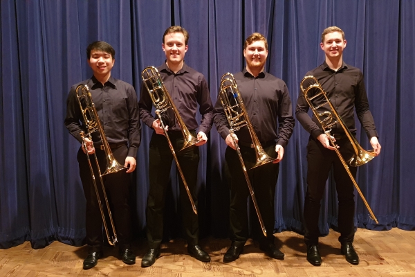 The Northern Trombone Quartet on their visit to the Isle of Man