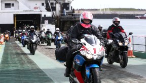 Bike fans arriving on the Isle of Man during the TT Races 2019